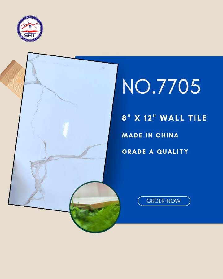 8" x 12" နံရံကပ်ကြွေပြားအသစ်